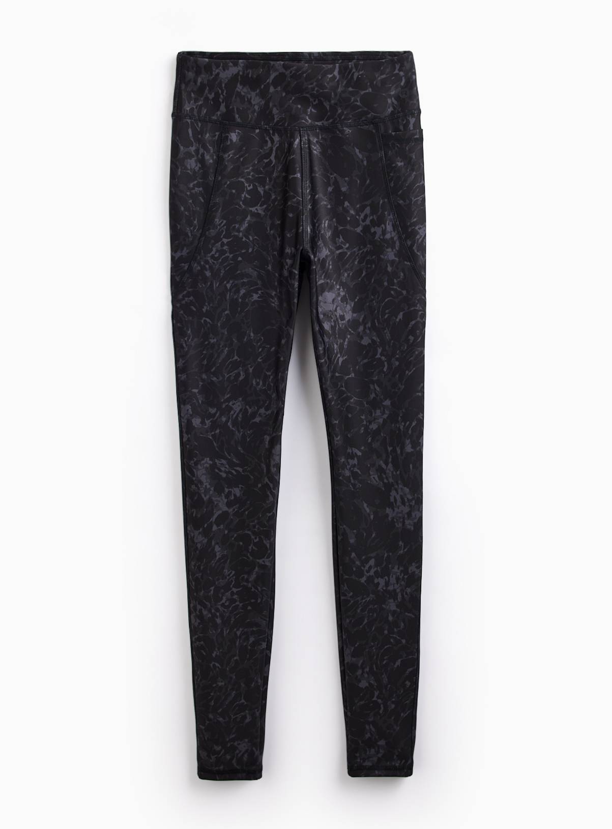 REAKTIV Black Print High Waisted Everyday Full Length Legging XS - Image 3